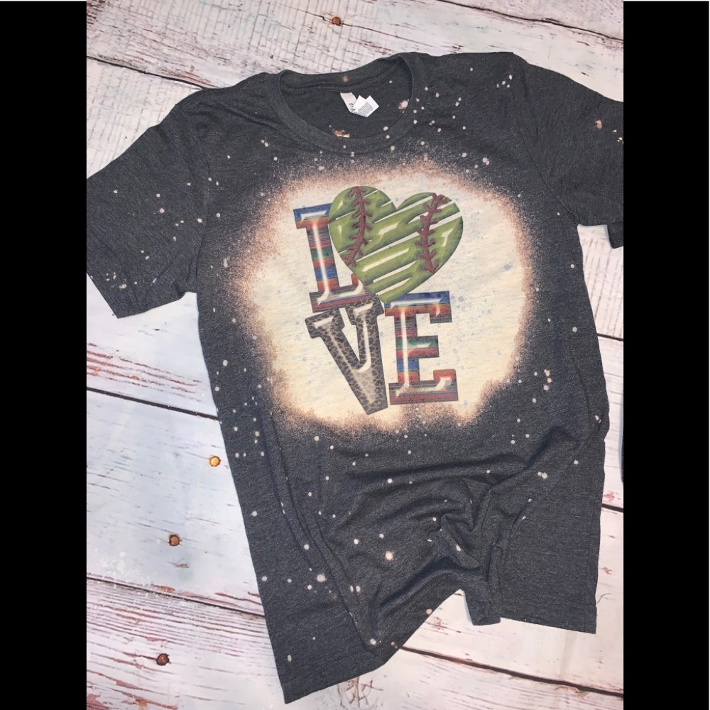 LOVE Softball Bleached Tee